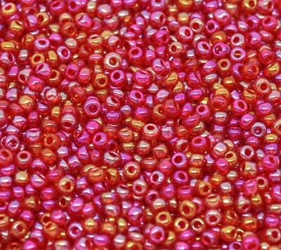 20 g perles de rocaille enfant économiques - rouge AB - taille 7