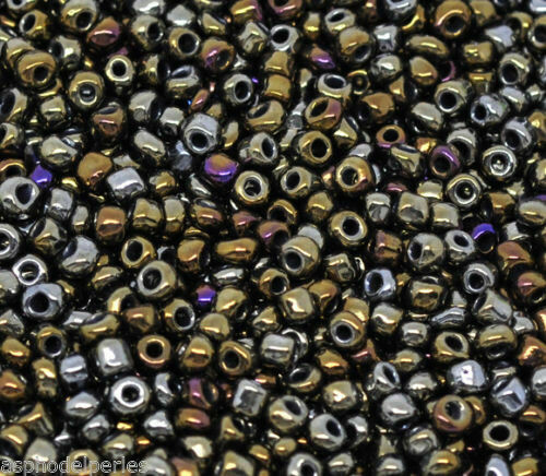 20 g perles de rocaille  enfant économiques - Marron AB - taille 6