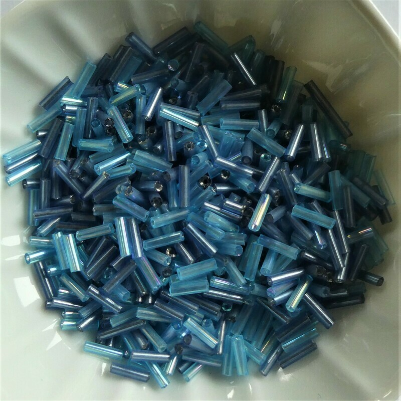 26 g perles de rocaille économique tube 7 x 2 mm - mélange océan AB