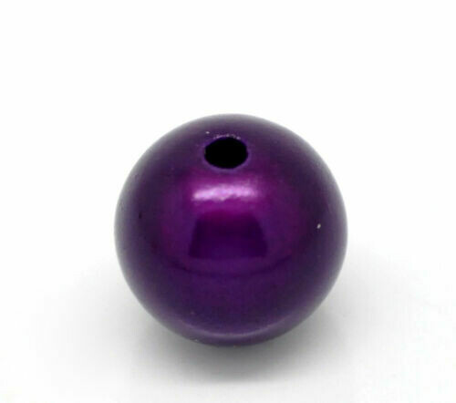 10 perles miracles rondes 10 mm PRUNE