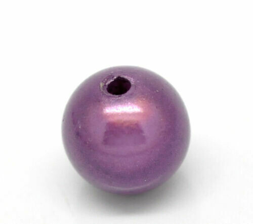 10 perles miracles rondes 10 mm VIOLET