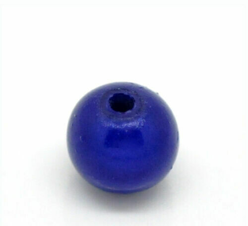 20 perles miracles 8 mm BLEU ROI