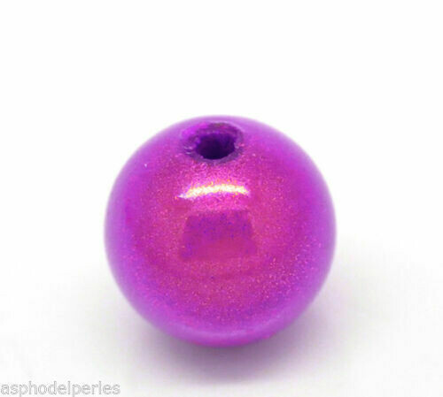 20 perles miracles 8 mm FUCHSIA