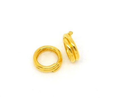 80 anneaux doubles ouverts dorés 4 x 0,6 mm