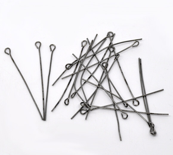 25 tiges clou à tête oeillet 45 x 0,7 mm gunmétal