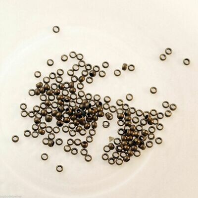 2g de perles à écraser couleur bronze 2 mm