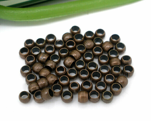 2g de perles à écraser couleur cuivre 2 mm