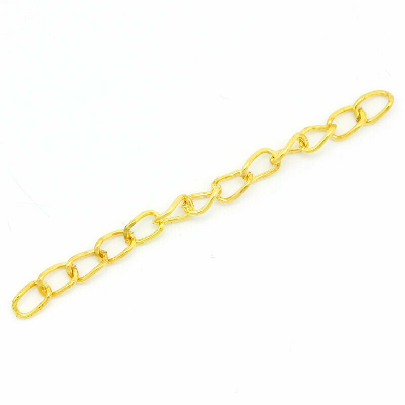 25 chaînettes d'extension dorées 50 x 3 mm