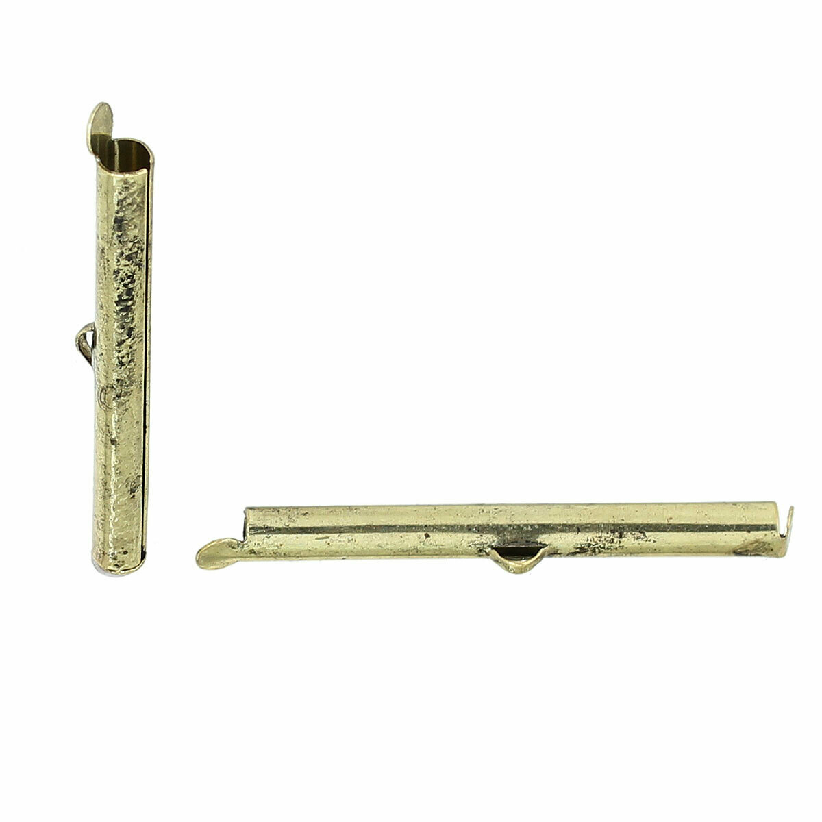 2 embouts dorés pour tissage de perles 40 mm
