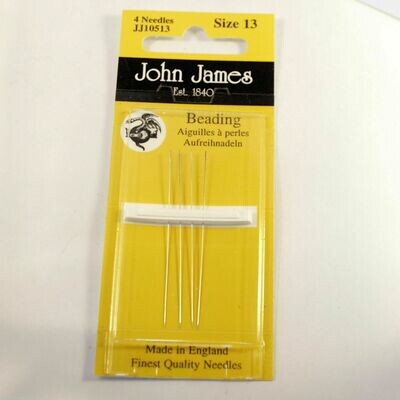 Paquet de 4 aiguilles à perler John James Taille 13