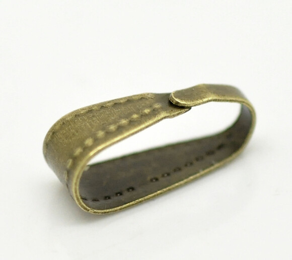 25 bélières couleur bronze antique 11 x 4 mm sans nickel