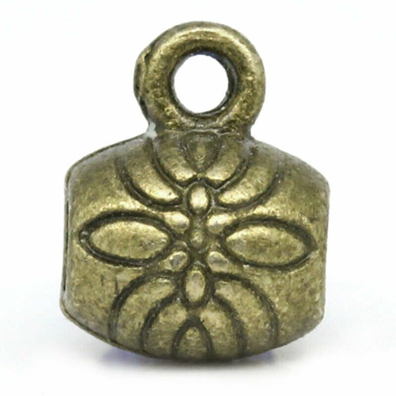 15 bélières couleur bronze 8 x 6 mm