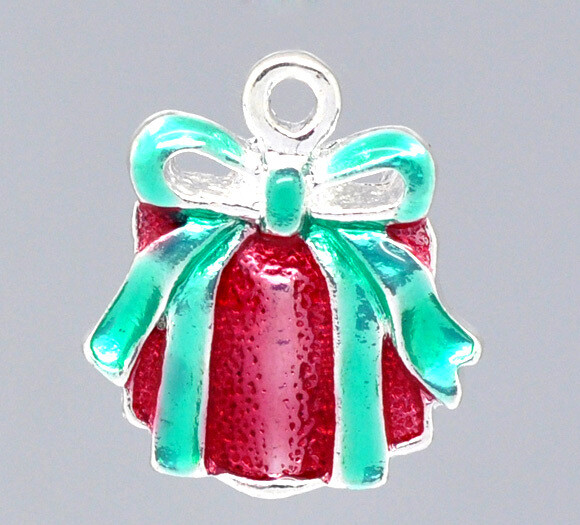 3 pendentifs breloques émaillés cadeau 19 x 17 mm