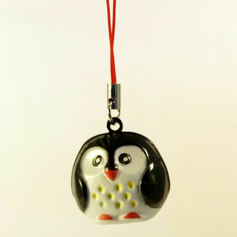 Bijou de sac/portable grelot en forme de petite chouette 25 x 27 x 18 mm