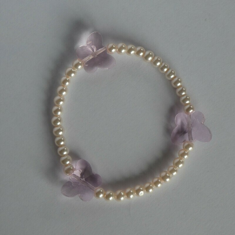 Bracelet enfant princesse aux papillons