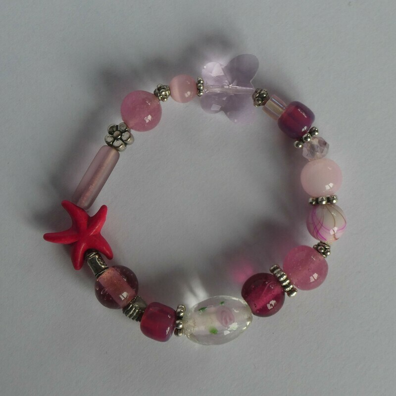 Bracelet enfant princesse rose