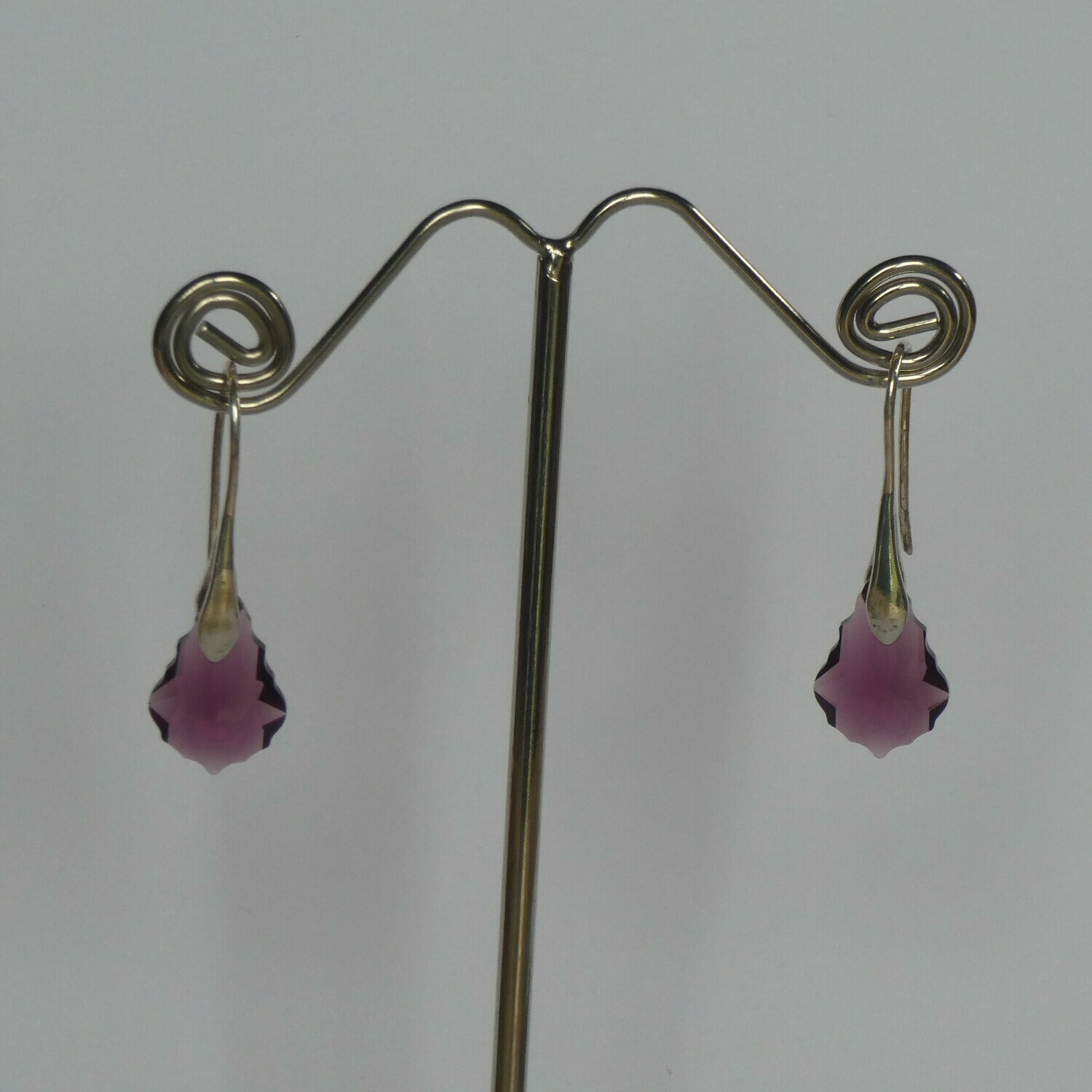 Boucles d'oreilles baroques amethyst