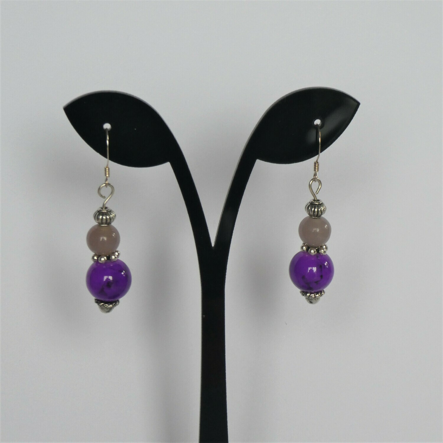 Boucles d'oreilles violettes