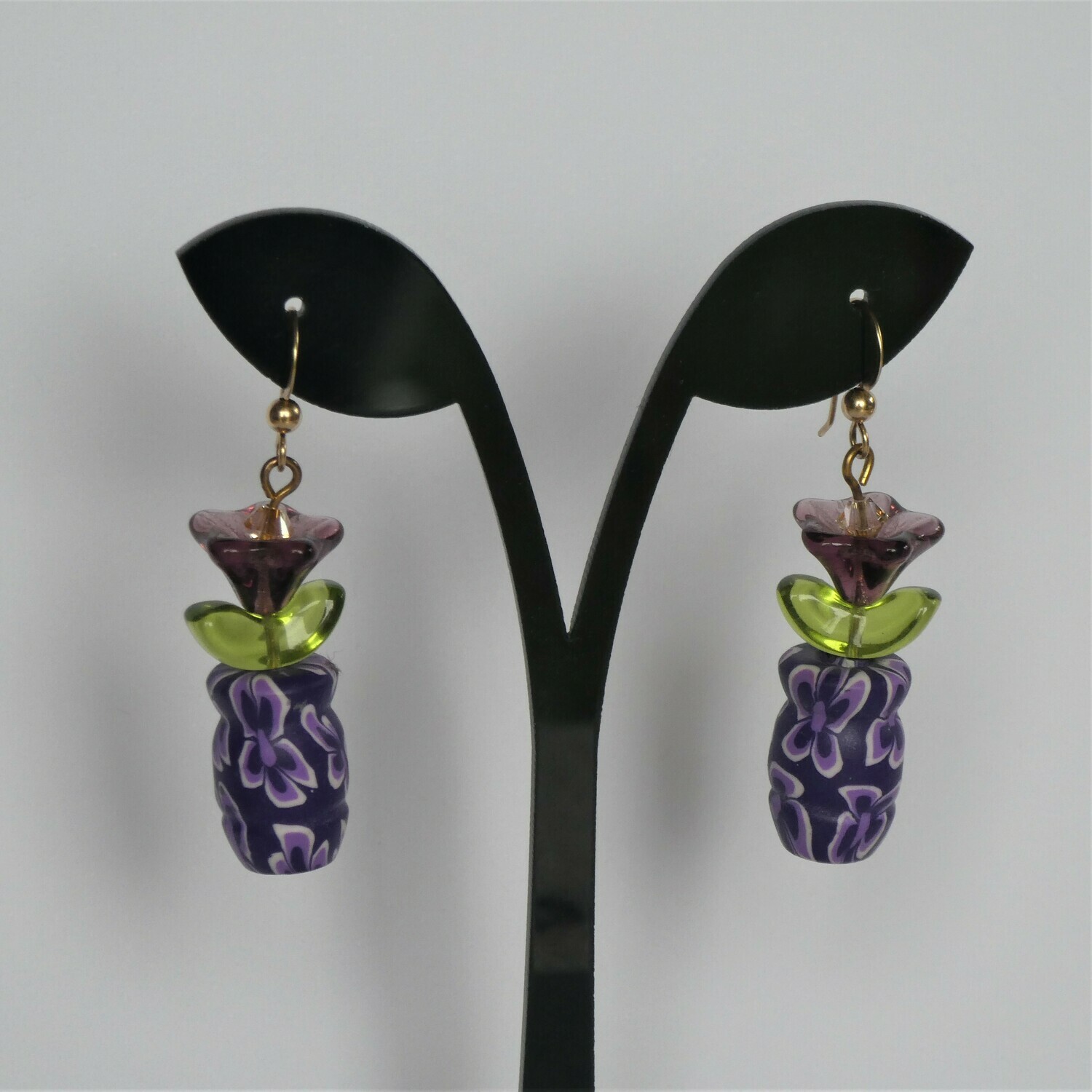 Boucles d'oreilles pot de fleur