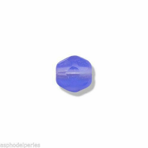 50 facettes de Bohème 4 mm bleuet mat