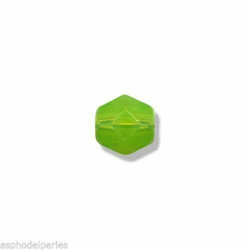 50 facettes de Bohème 4 mm pomme verte opal