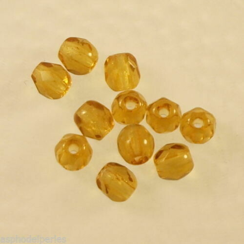 50 facettes de Bohème 4 mm ambre