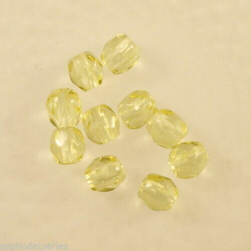 50 facettes de Bohème 4 mm jonquille