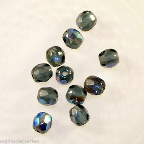 50 facettes de Bohème 4 mm montana irisé