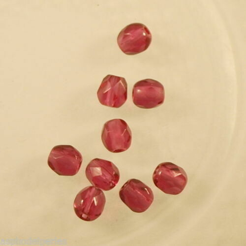 50 facettes de Bohème 4 mm fuchsia