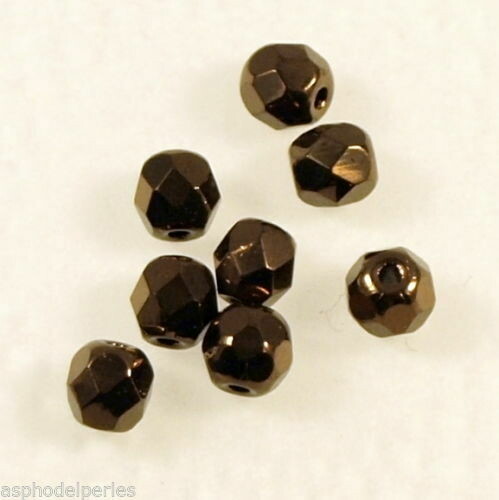 50 facettes de Bohème 4 mm bronze