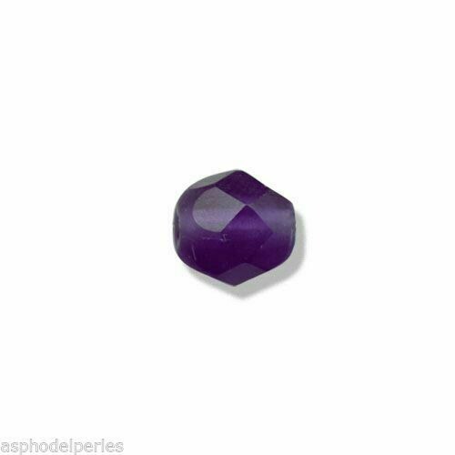 50 facettes de Bohme 4 mm violet mat