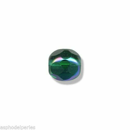 50 facettes de Bohème 4 mm menthe irisé