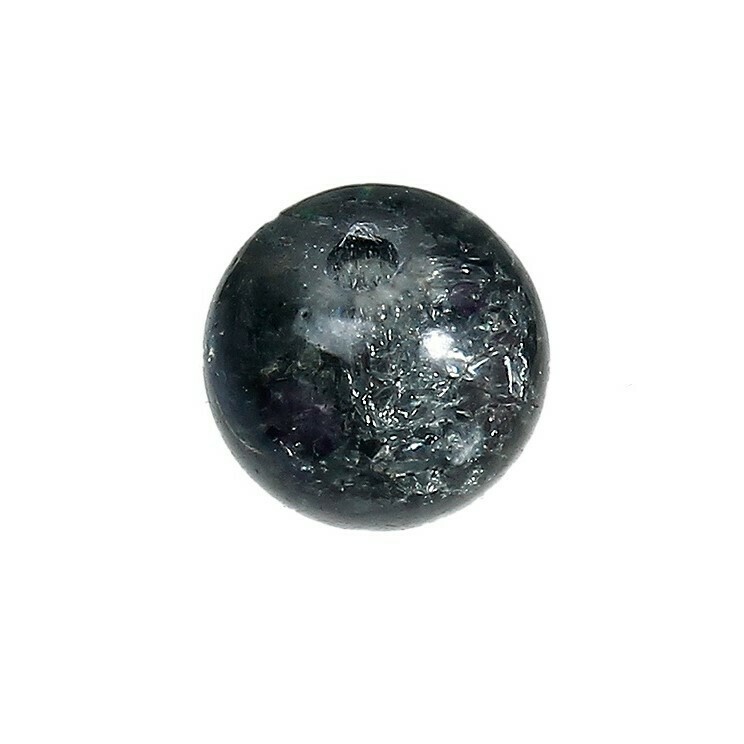 20 perles en verre craquelé 8 mm transparent gris foncé