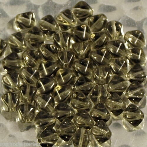 25 perles bicones double pyramide black diamond 6 mm
