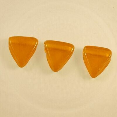 5 perles de verre artisanal triangles orange
