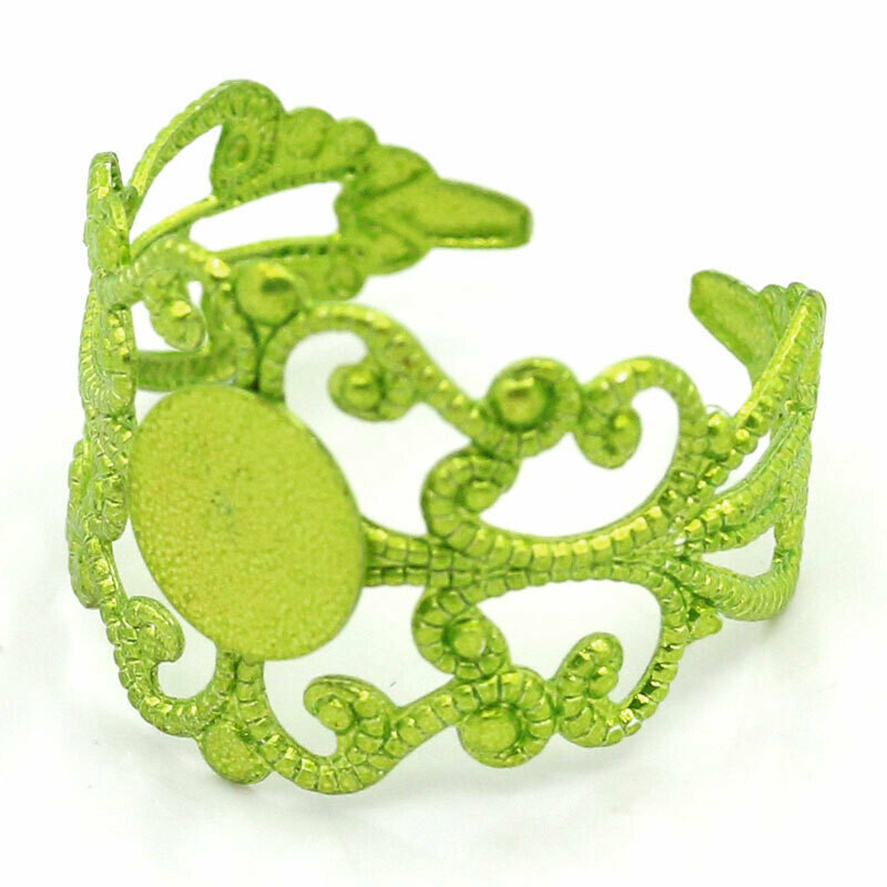 Support de bague réglable métal vert 18,3 mm