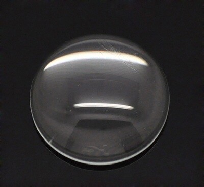 6 cabochons ronds en verre transparent 14 mm