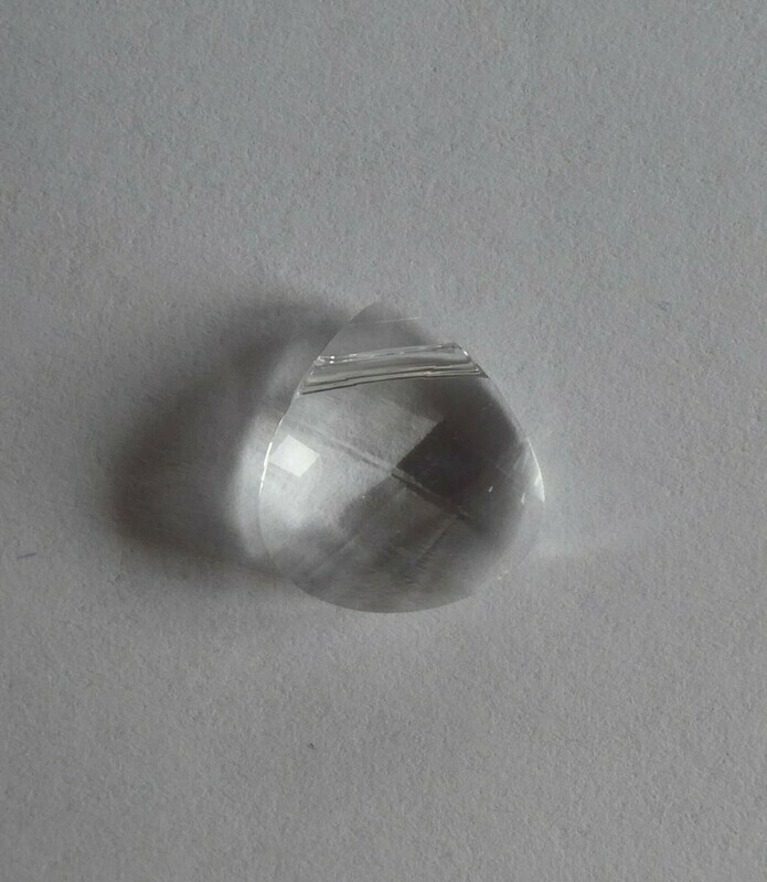 Pendentif briolette plate en cristal de Swarovski 6012 crystal 11x10 mm