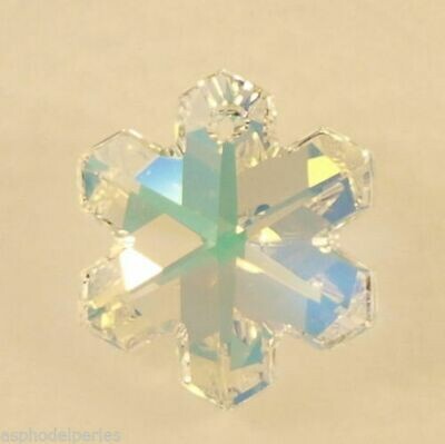 Pendant flocon de neige en cristal de Swarovski 6704 couleur crystal AB 20 mm