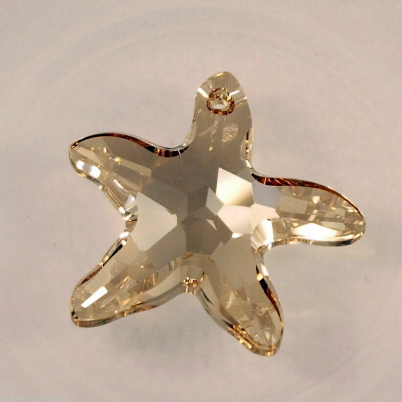 Pendant étoile de mer en cristal de Swarovski 6721 golden shadow 28 mm