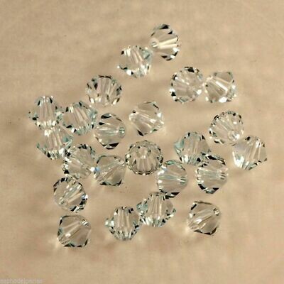 50 perles toupies en cristal de Swarovski 5328 Light Azor 4 mm