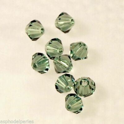50 perles toupies en cristal de Swarovski 5301 Erinite 4 mm