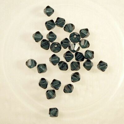 50 perles toupies en cristal de Swarovski 5328 Montana 4 mm