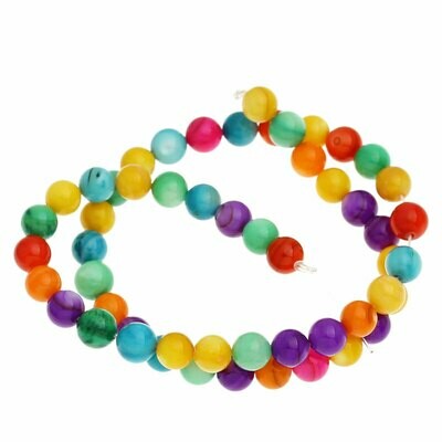 10 perles de coquillage coloré 7 mm