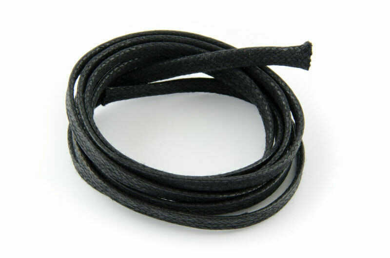 3 m de coton ciré plat 4 mm noir