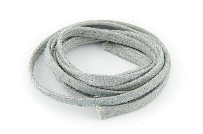 3 m de coton ciré plat 4 mm gris zinc