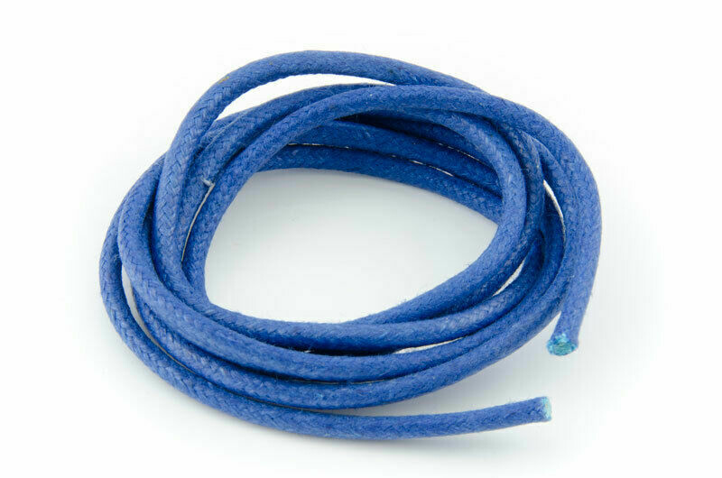 3 m de coton ciré 3 mm bleu royal