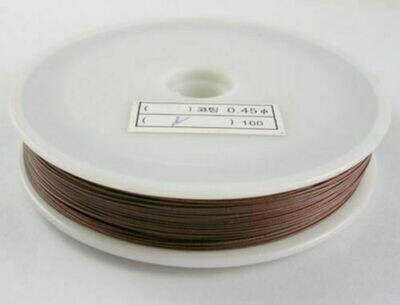 Fil cablé couleur chocolat - 50 m - diamètre 0,45 mm