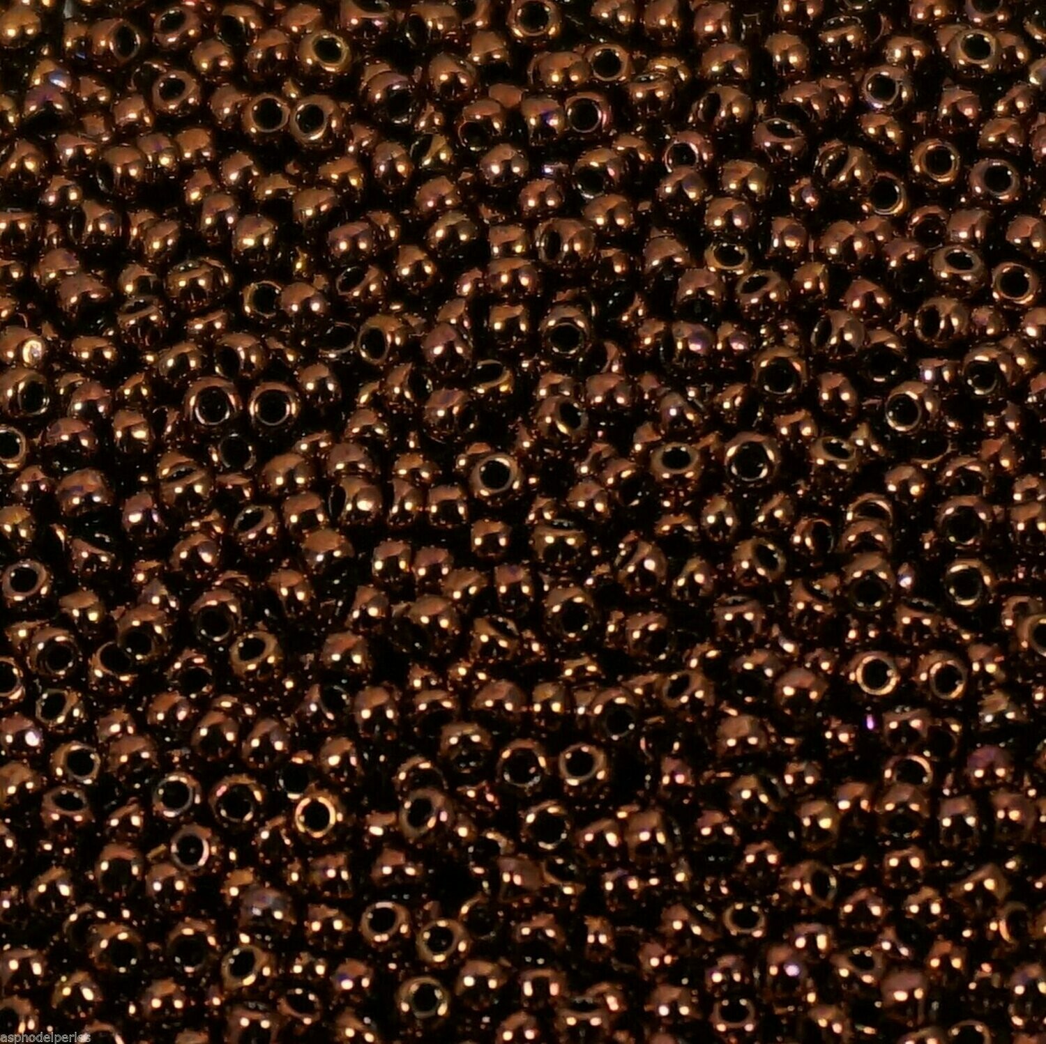 10 g de perles de rocaille Dark bronze 457E taille 11