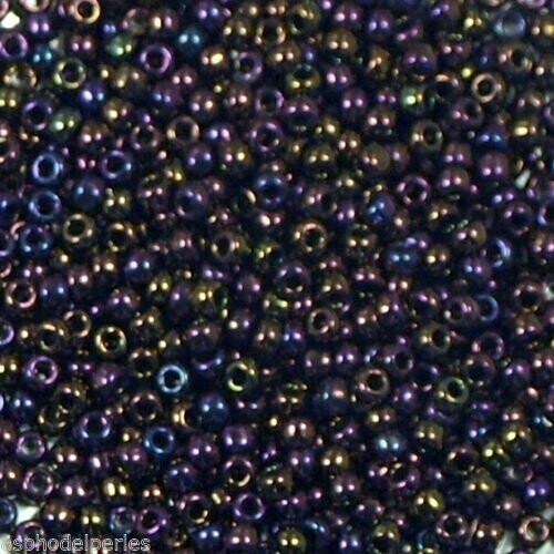 10 g de perles de rocaille Purple iris 454 taille 11 Mijuki